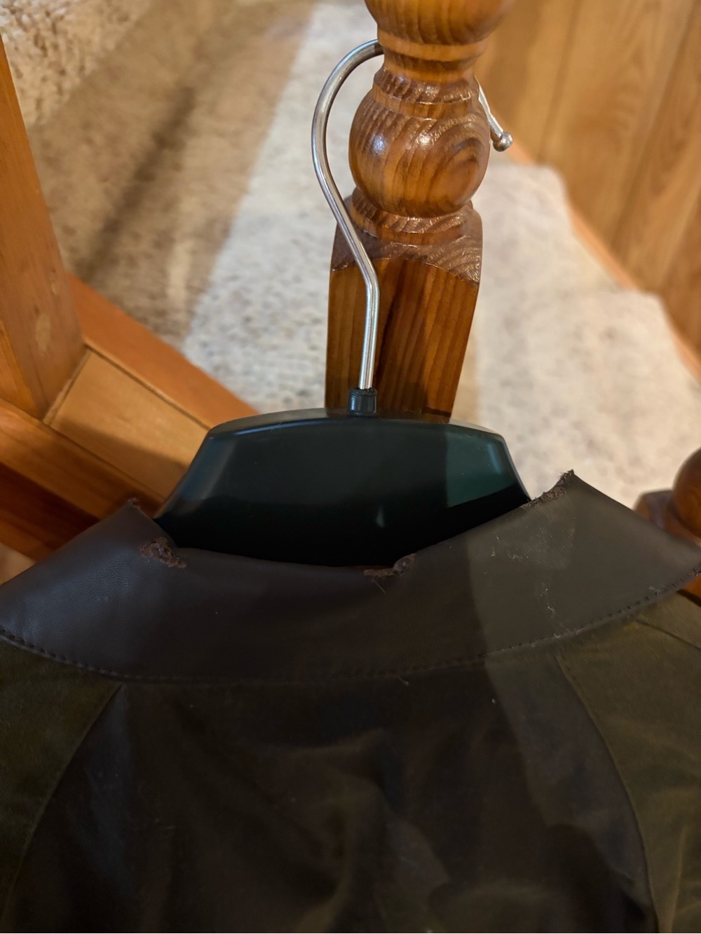 Barbour Norwood Waxed Jacket with Fur Vest - Picture 7 of 8